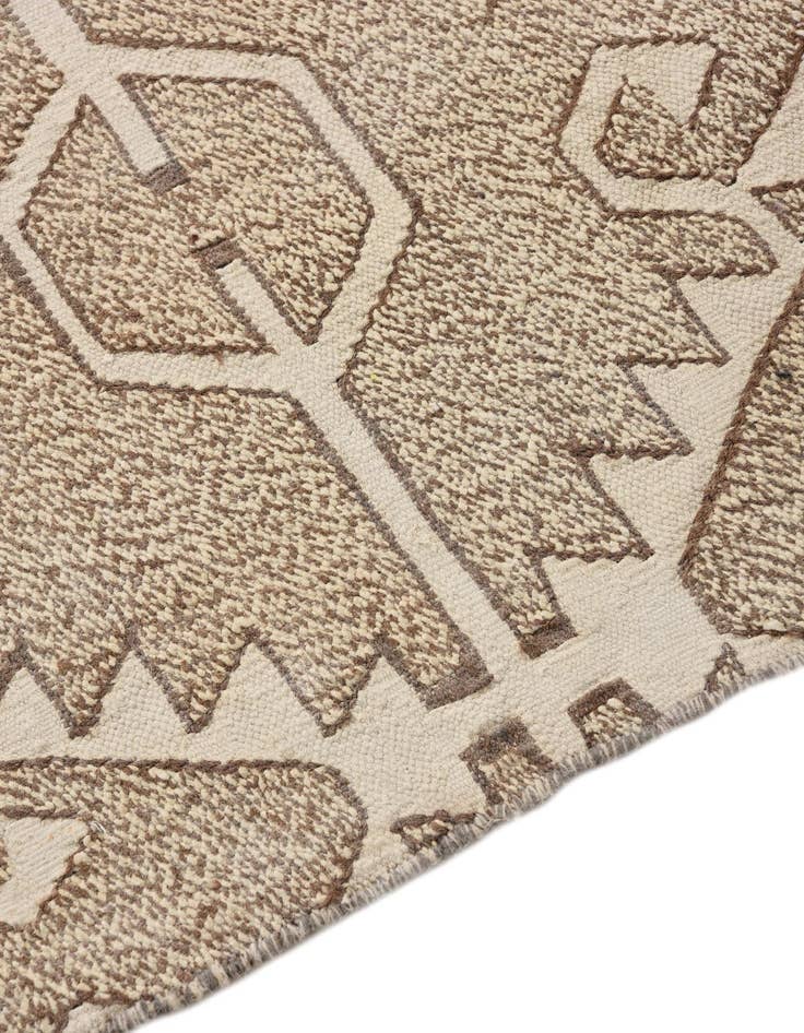 Detail image of  2' x 7' 5  Hand Woven Kilim Modern Wool Runner Rug