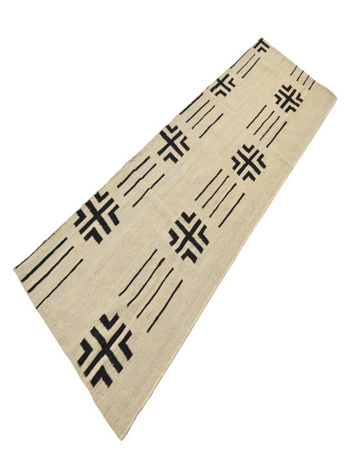 Detail image of  2' 3 x 7' 5  Hand Woven Kilim Modern Wool Runner Rug