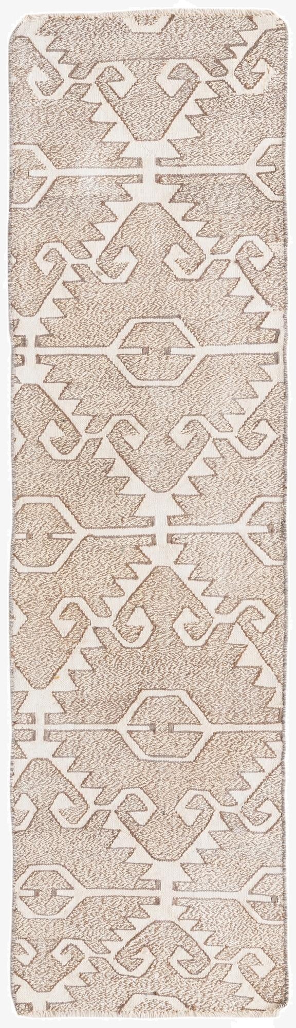  2' x 7' 5  Hand Woven Kilim Modern Wool Runner Rug