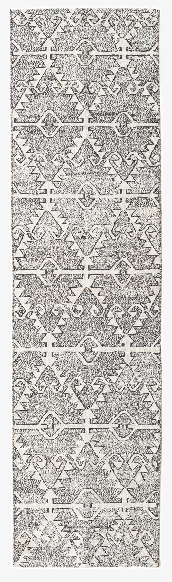  2' 6 x 9' 4  Hand Woven Kilim Modern Wool Runner Rug