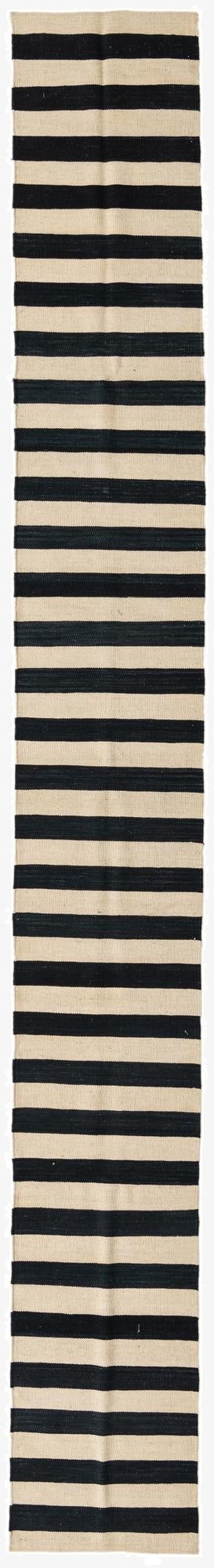  1' 9 x 14' 5  Hand Woven Kilim Modern Wool Runner Rug