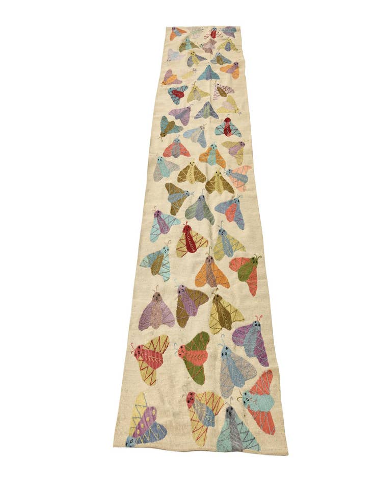 Detail image of  2' 5 x 9' 2  Hand Woven Kilim Suzani Wool Runner Rug