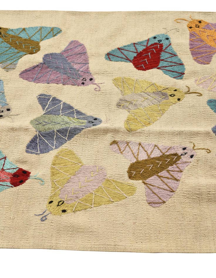 Detail image of  2' 5 x 9' 2  Hand Woven Kilim Suzani Wool Runner Rug