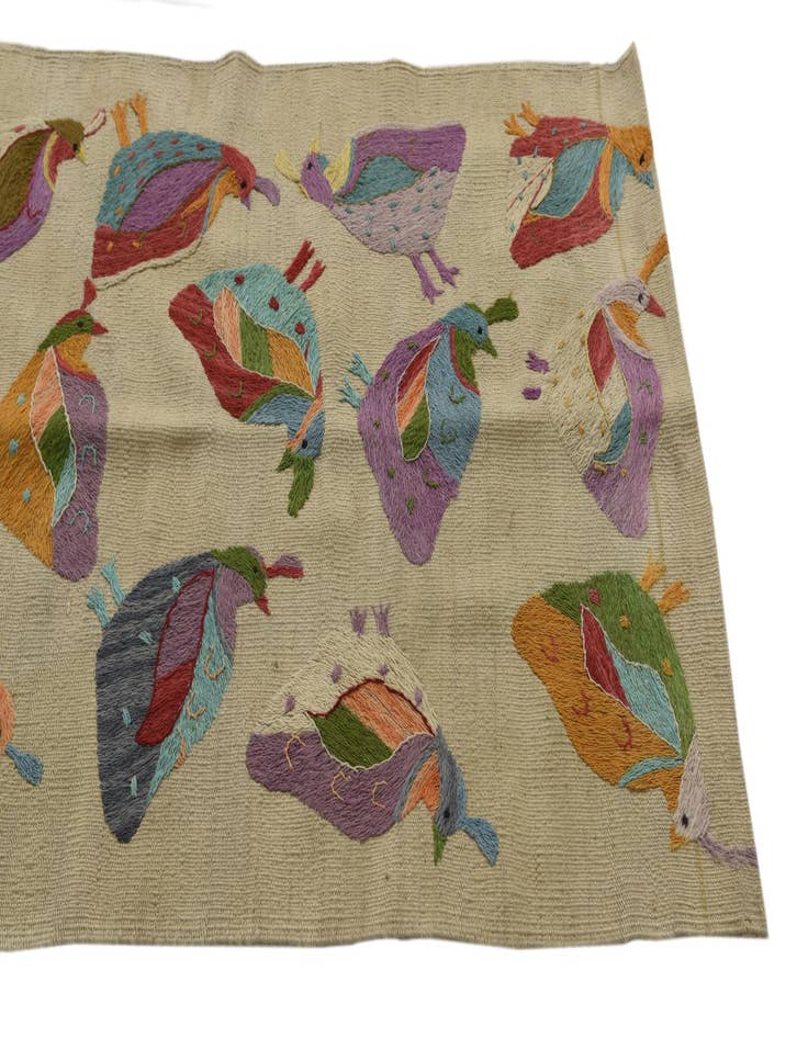 Detail image of  2' 5 x 9' 4  Hand Woven Kilim Suzani Wool Runner Rug