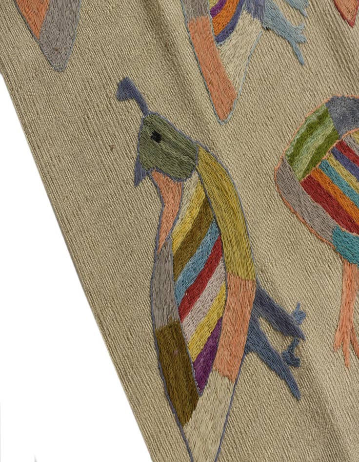 Detail image of  2' 4 x 9' 2  Hand Woven Kilim Suzani Wool Runner Rug