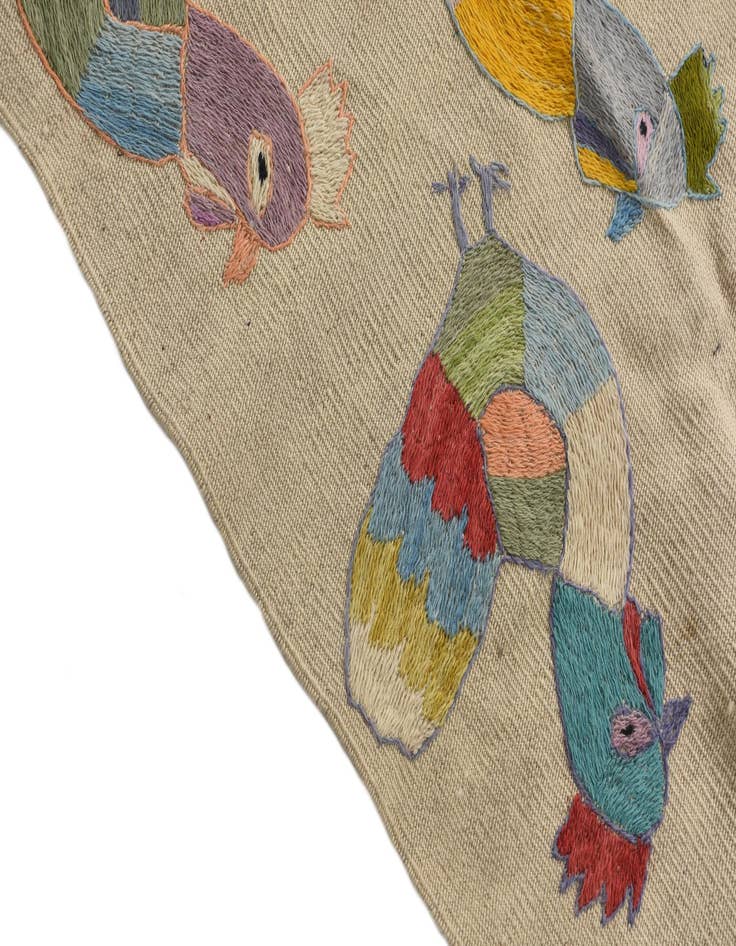 Detail image of  2' 3 x 12' 1  Hand Woven Kilim Suzani Wool Runner Rug