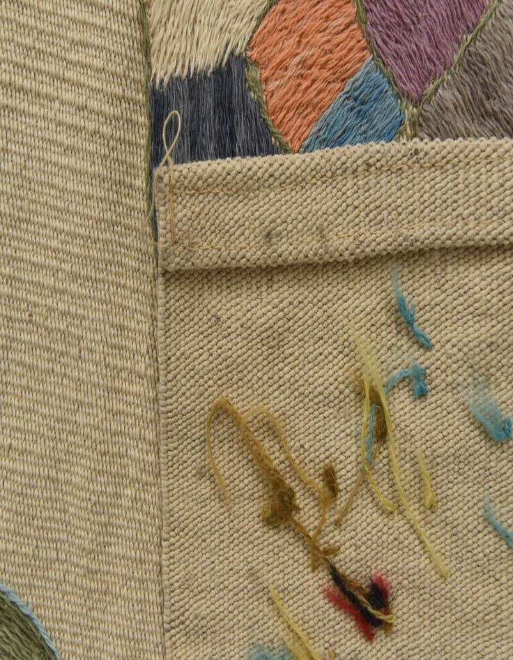 Detail image of  2' 3 x 12' 1  Hand Woven Kilim Suzani Wool Runner Rug