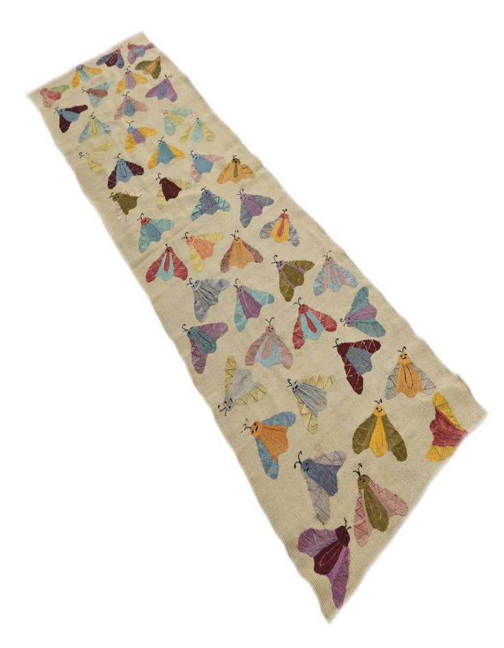 Detail image of  2' 9 x 9' 3  Hand Woven Kilim Suzani Wool Runner Rug