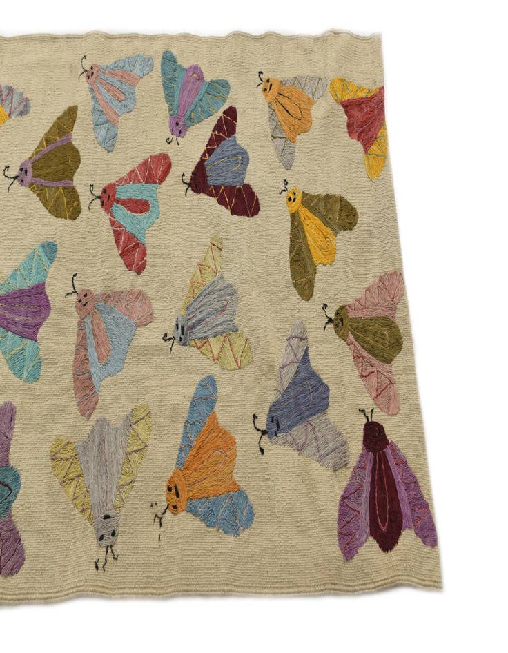 Detail image of  2' 9 x 9' 3  Hand Woven Kilim Suzani Wool Runner Rug