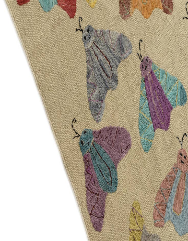 Detail image of  2' 9 x 9' 3  Hand Woven Kilim Suzani Wool Runner Rug