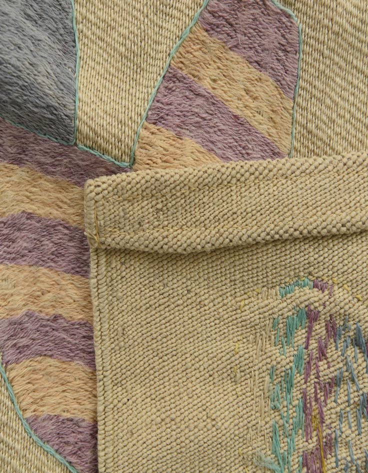 Detail image of  2' 8 x 7' 3  Hand Woven Kilim Suzani Wool Runner Rug