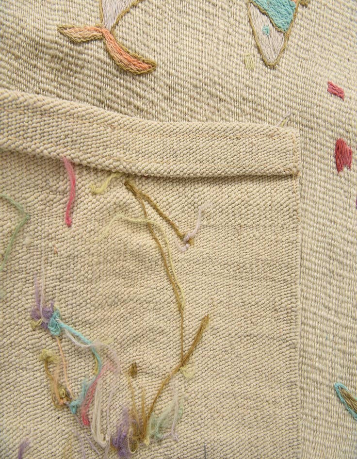 Detail image of  2' 5 x 7' 8  Hand Woven Kilim Suzani Wool Runner Rug