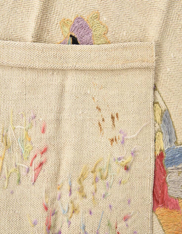 Detail image of  2' 4 x 9' 3  Hand Woven Kilim Suzani Wool Runner Rug