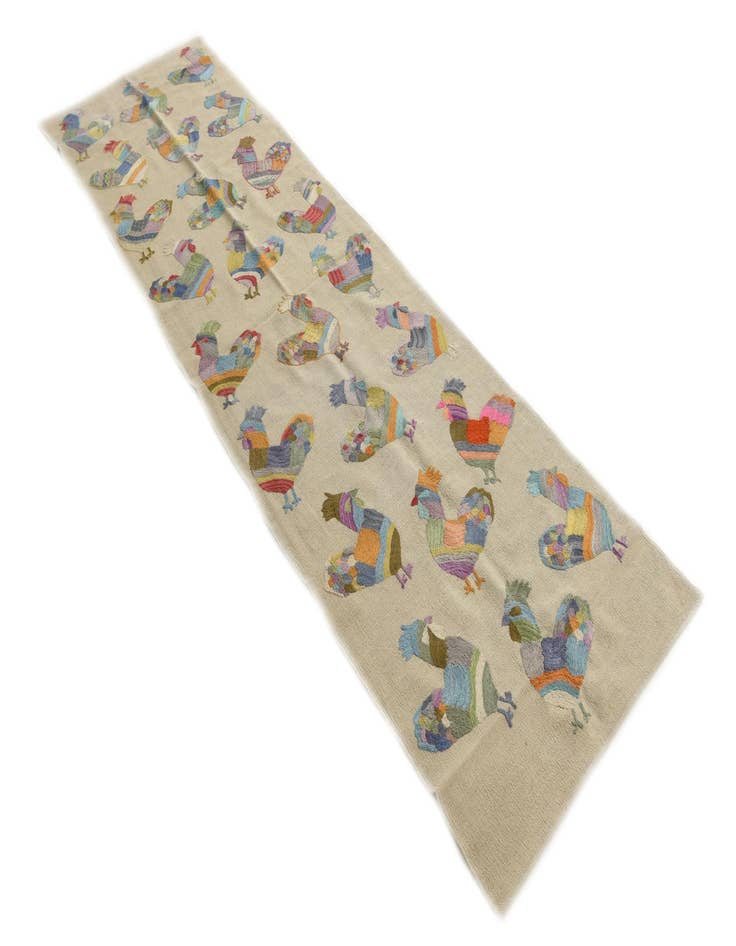 Detail image of  2' 9 x 9' 3  Hand Woven Kilim Suzani Wool Runner Rug