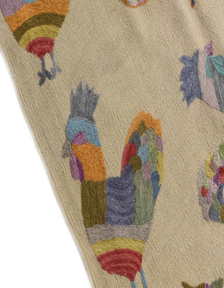 Detail image of  2' 9 x 9' 3  Hand Woven Kilim Suzani Wool Runner Rug