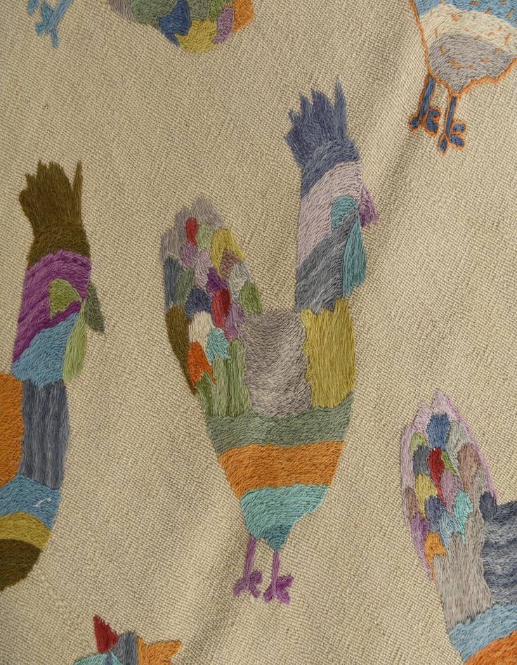 Detail image of  2' 9 x 9' 3  Hand Woven Kilim Suzani Wool Runner Rug