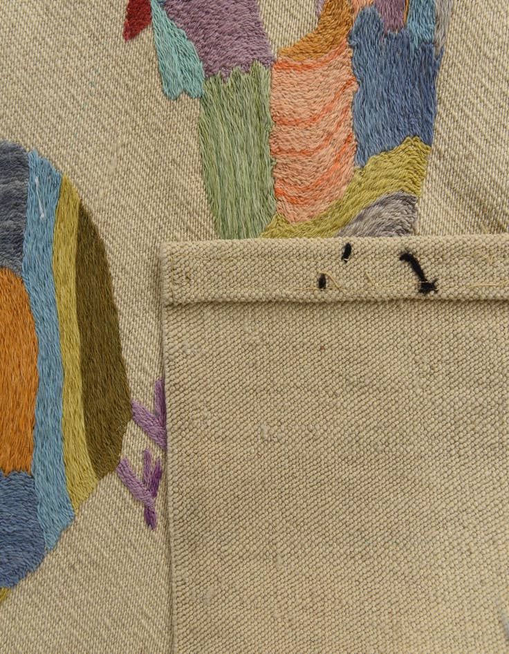 Detail image of  2' 9 x 9' 3  Hand Woven Kilim Suzani Wool Runner Rug