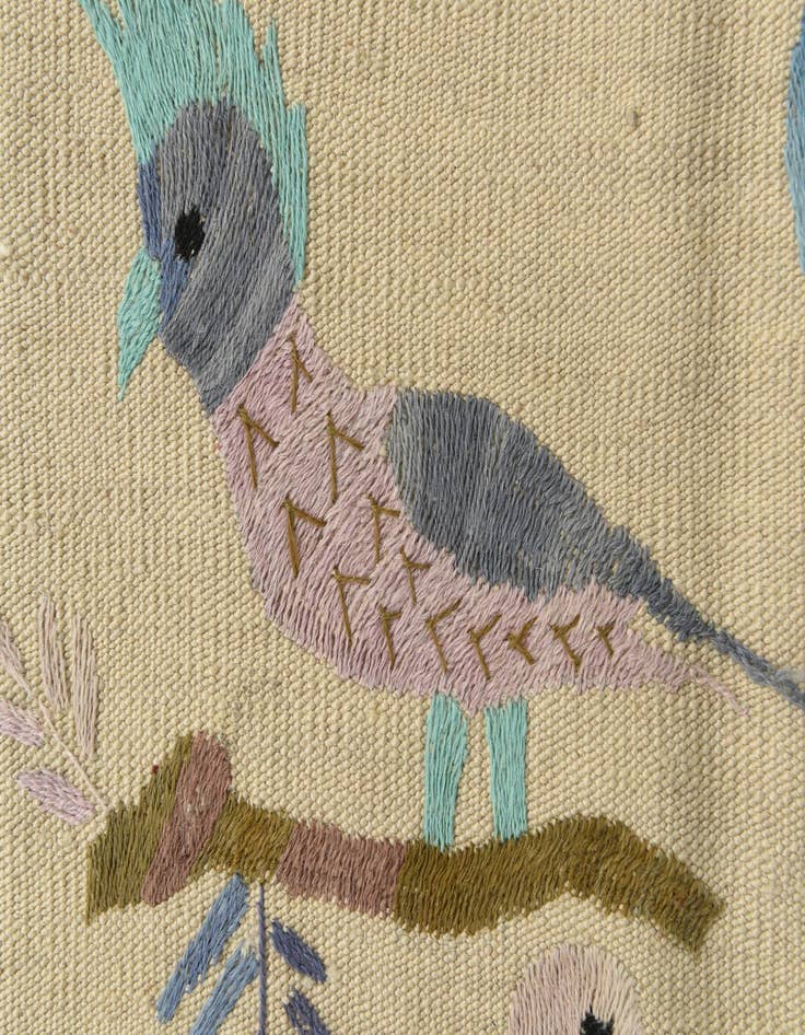 Detail image of  2' 4 x 9' 4  Hand Woven Kilim Suzani Wool Runner Rug