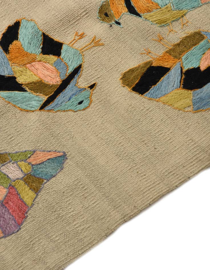 Detail image of  2' 3 x 7' 6  Hand Woven Kilim Suzani Wool Runner Rug