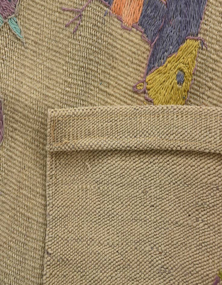 Detail image of  2' 3 x 7' 6  Hand Woven Kilim Suzani Wool Runner Rug