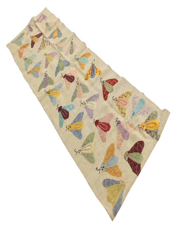 Detail image of  2' 5 x 7' 8  Hand Woven Kilim Suzani Wool Runner Rug