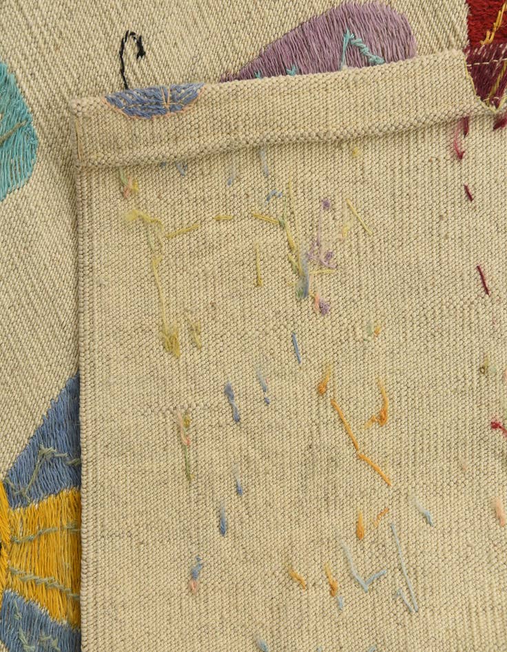 Detail image of  2' 5 x 7' 8  Hand Woven Kilim Suzani Wool Runner Rug