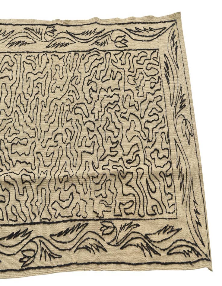 Detail image of  2' 6 x 9' 6  Hand Woven Kilim Suzani Wool Runner Rug