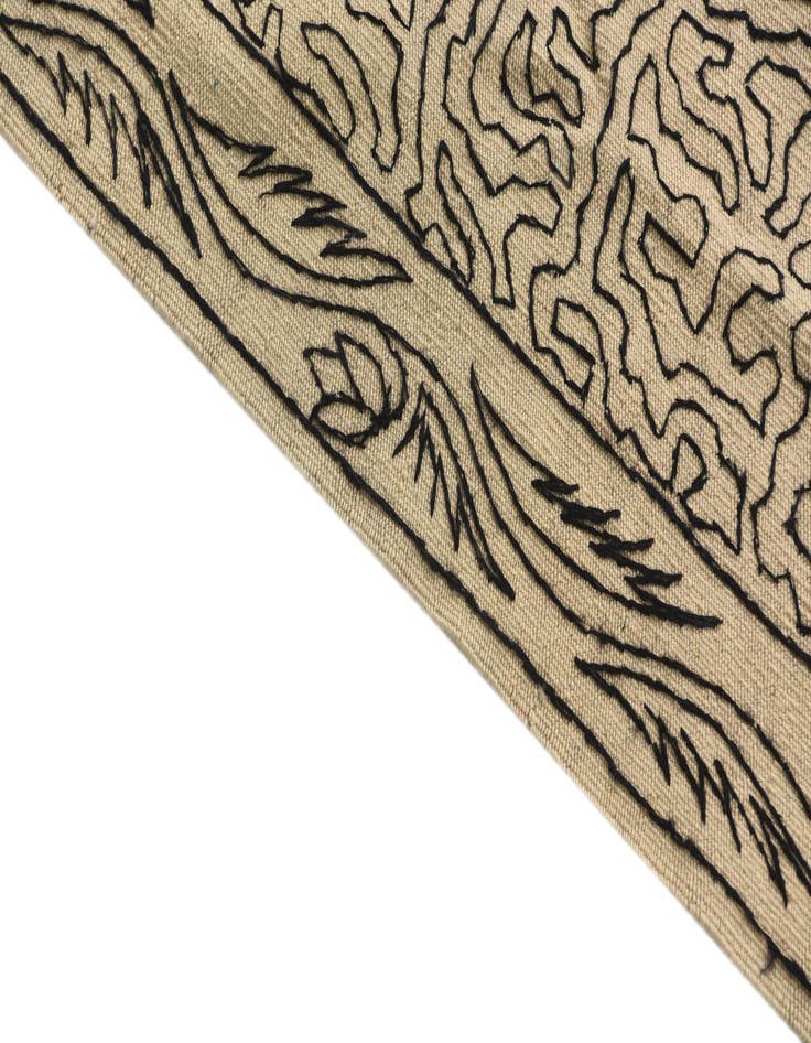 Detail image of  2' 6 x 9' 6  Hand Woven Kilim Suzani Wool Runner Rug