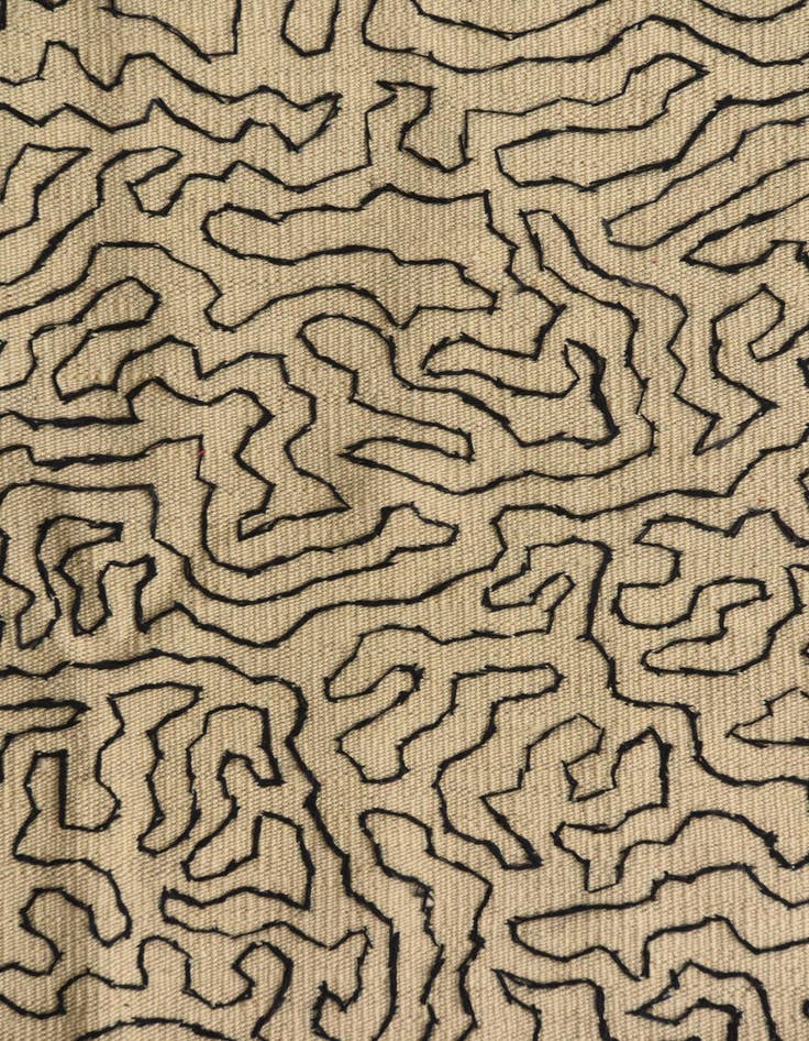 Detail image of  2' 6 x 9' 6  Hand Woven Kilim Suzani Wool Runner Rug