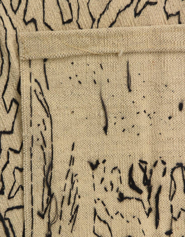 Detail image of  2' 6 x 9' 6  Hand Woven Kilim Suzani Wool Runner Rug