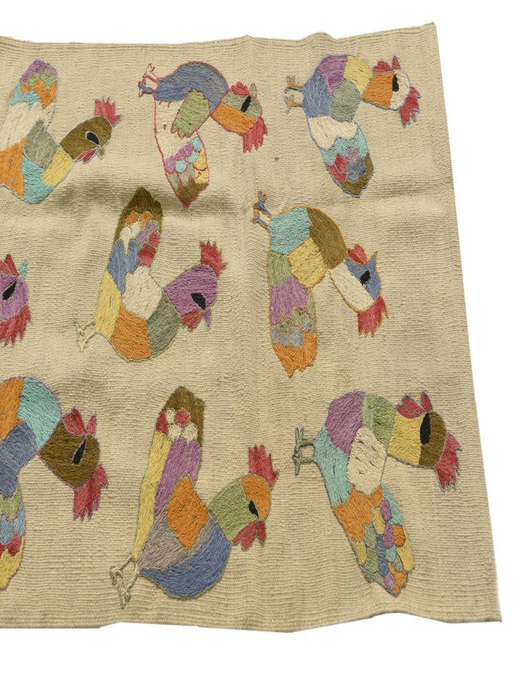 Detail image of  2' 6 x 9' 1  Hand Woven Kilim Suzani Wool Runner Rug