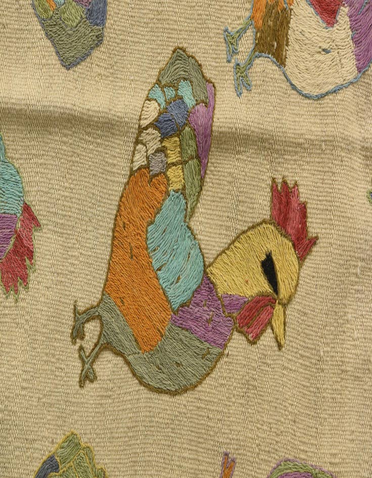 Detail image of  2' 6 x 9' 1  Hand Woven Kilim Suzani Wool Runner Rug