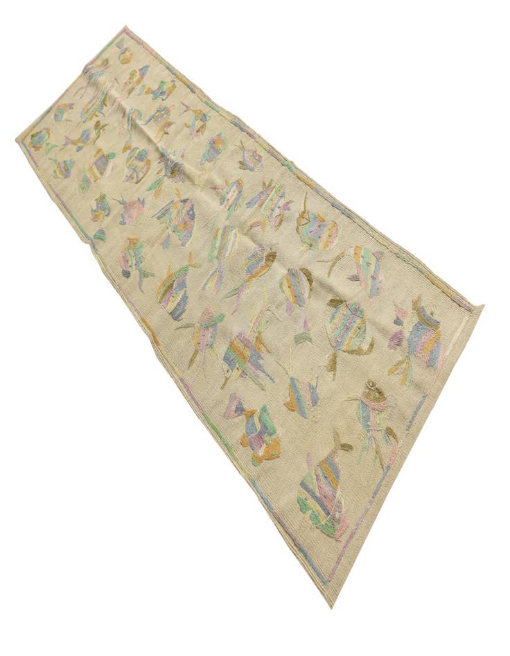 Detail image of  2' 5 x 7' 9  Hand Woven Kilim Suzani Wool Runner Rug