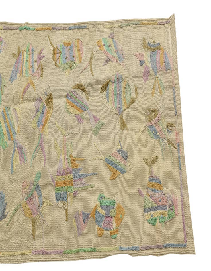 Detail image of  2' 5 x 7' 9  Hand Woven Kilim Suzani Wool Runner Rug