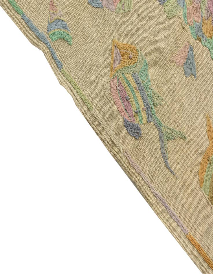 Detail image of  2' 5 x 7' 9  Hand Woven Kilim Suzani Wool Runner Rug