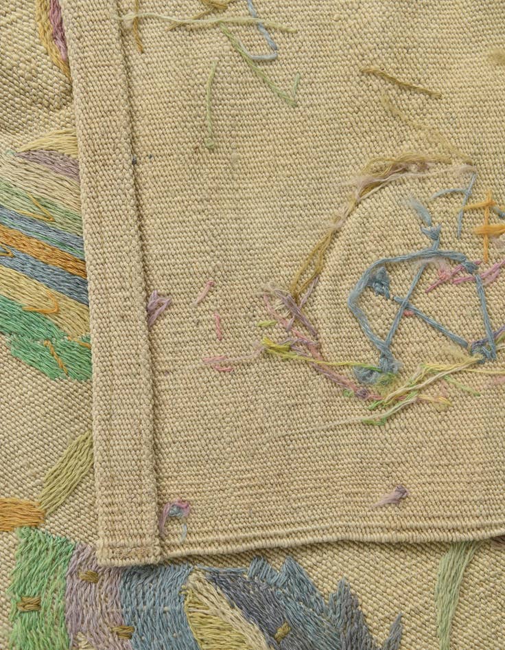 Detail image of  2' 5 x 7' 9  Hand Woven Kilim Suzani Wool Runner Rug