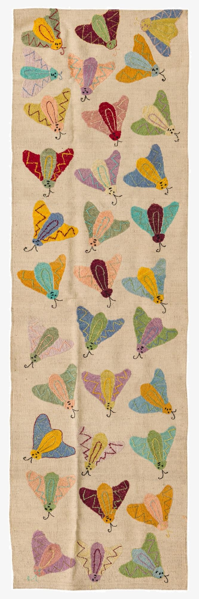  2' 5 x 7' 8  Hand Woven Kilim Suzani Wool Runner Rug