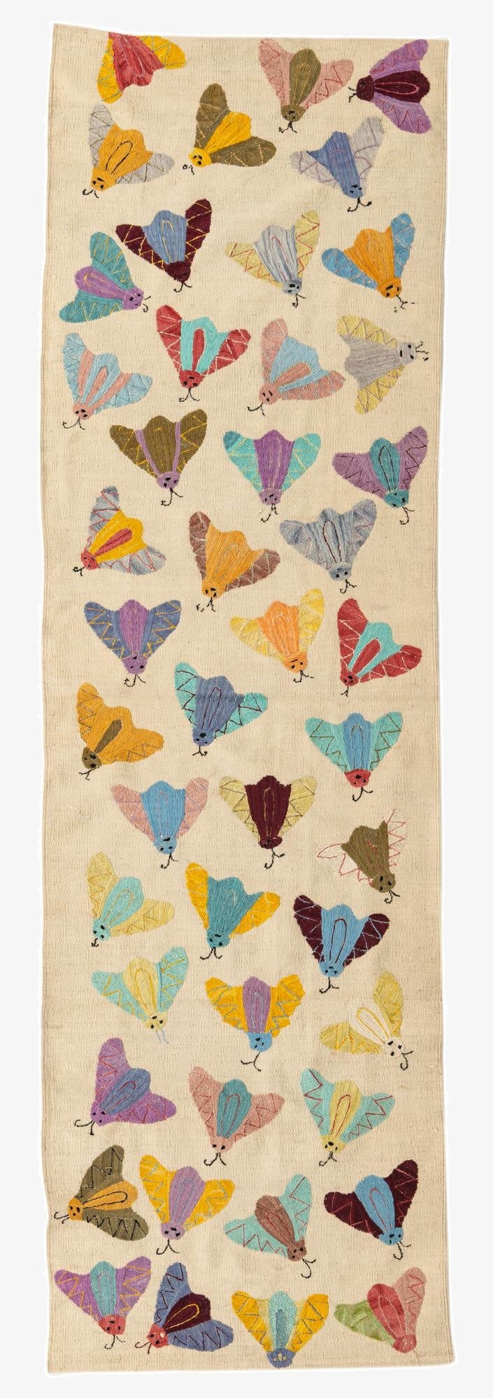  2' 9 x 9' 3  Hand Woven Kilim Suzani Wool Runner Rug