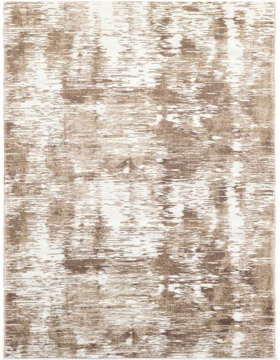 A 10 ft runner rug featuring an abstract, distressed pattern in shades of ivory, cream, and white, suitable for a hallway.