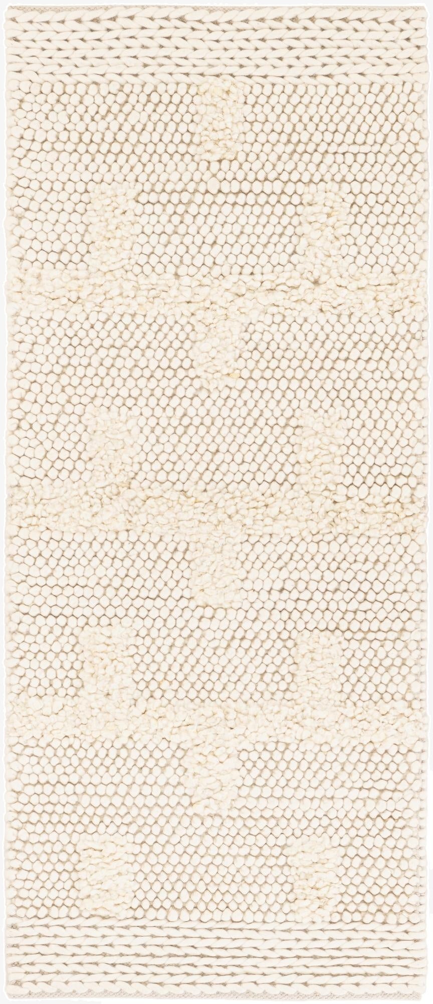  2' x 5' 1  Hand Woven Lana New Zealand Wool Runner Rug