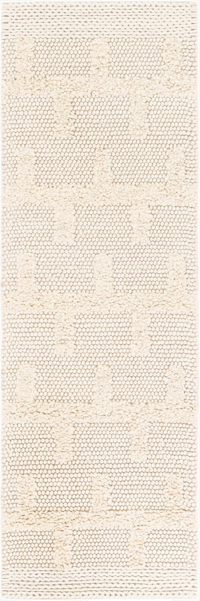 Primary image  2' 7 x 8'  Hand Woven Lana New Zealand Wool Runner Rug