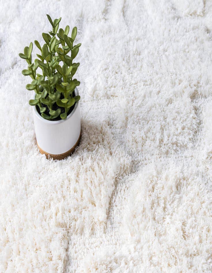 Detail image of  2' x 6' 9 Lattice Shag Runner Rug