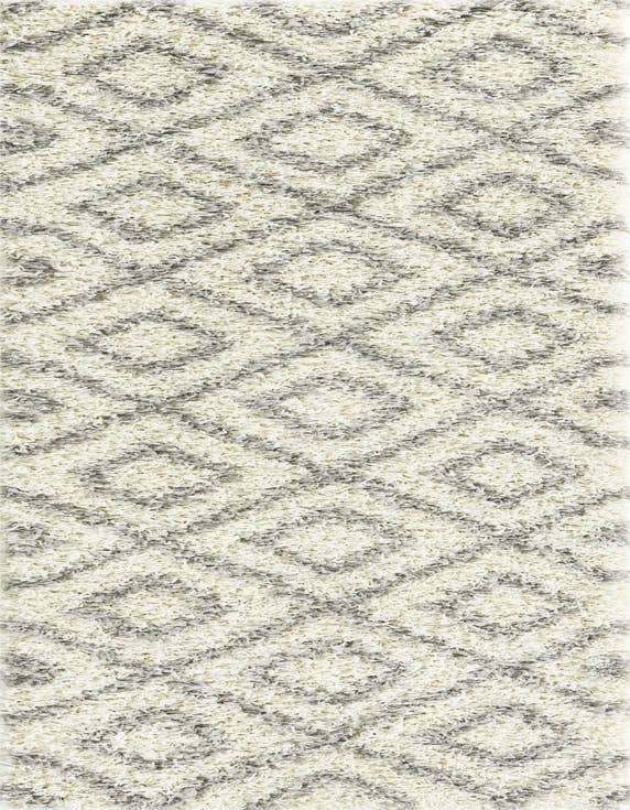 Detail image of  2' x 7' Lattice Shag Runner Rug