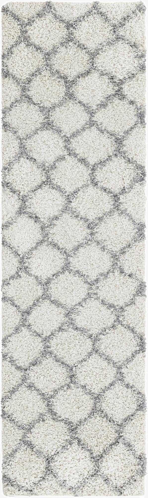  2' x 7' Lattice Shag Runner Rug