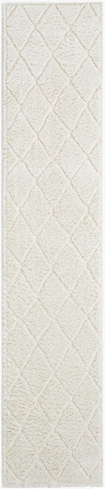 Primary image  2' 7 x 12' Lattice Shag Runner Rug