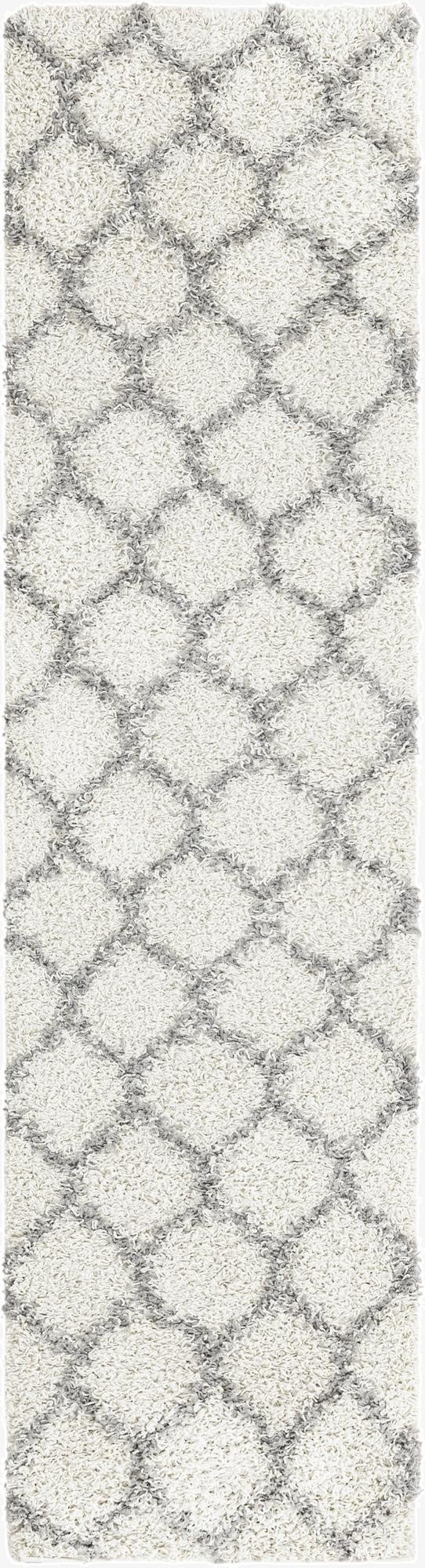  2' x 8' Lattice Shag Runner Rug