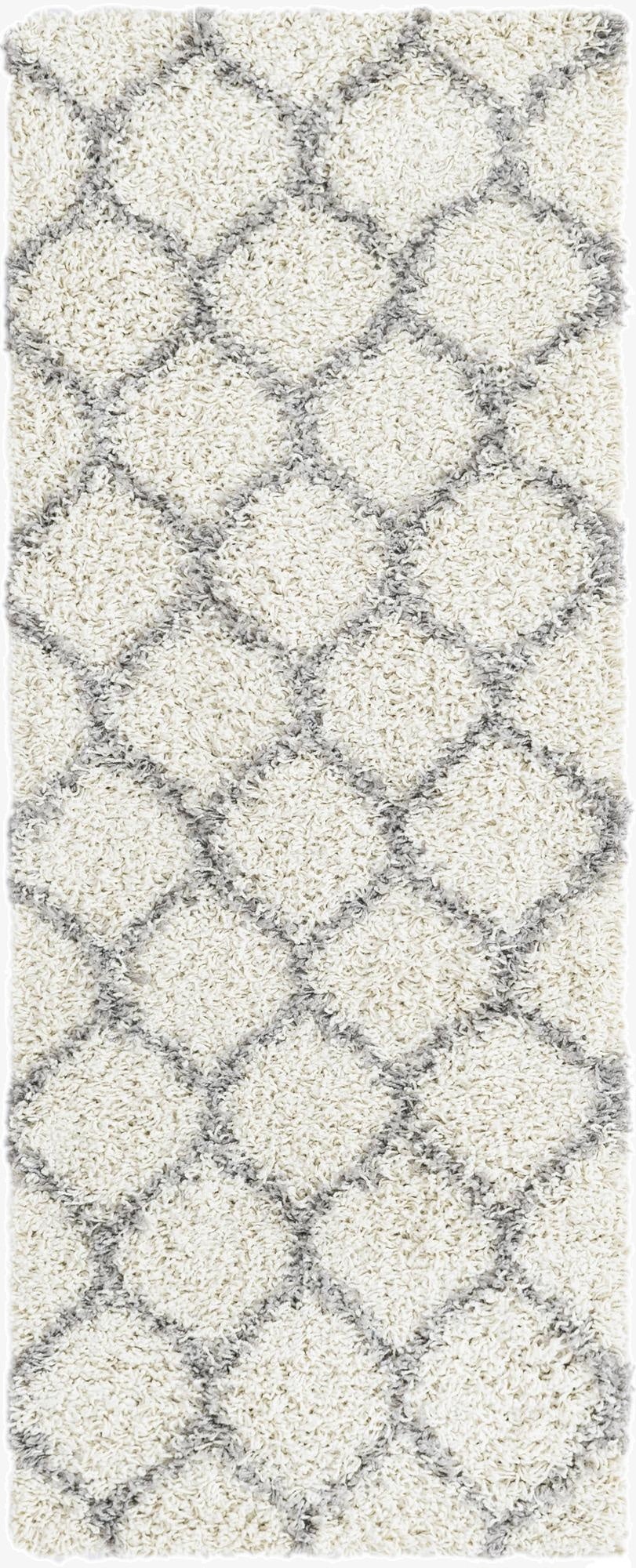 2' x 5' Lattice Shag Runner Rug