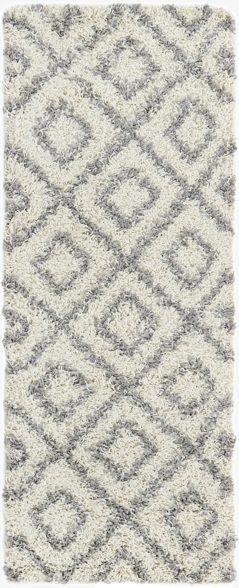  2' x 5' Lattice Shag Runner Rug