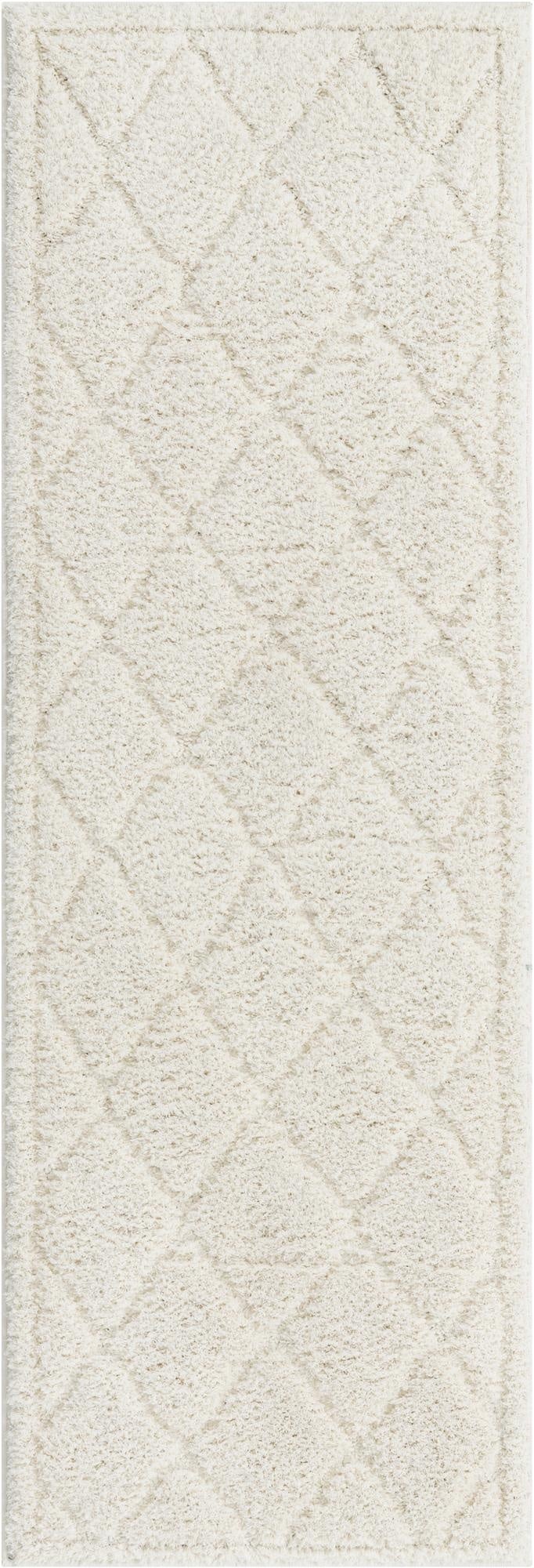  2' x 8' Lattice Shag Runner Rug