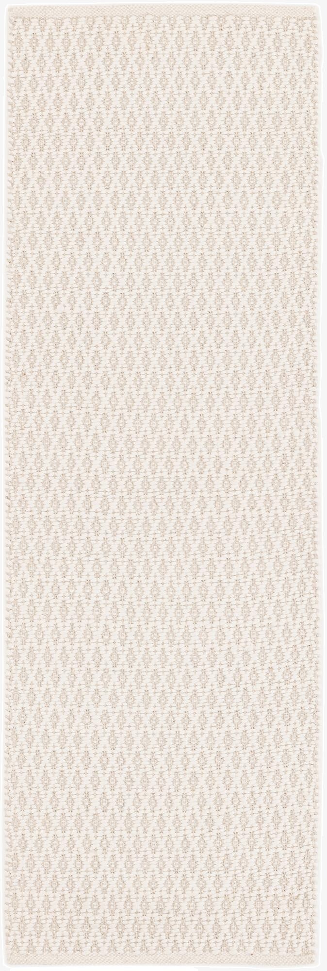  2' x 6' 1  Hand Woven Lattice Wool Runner Rug